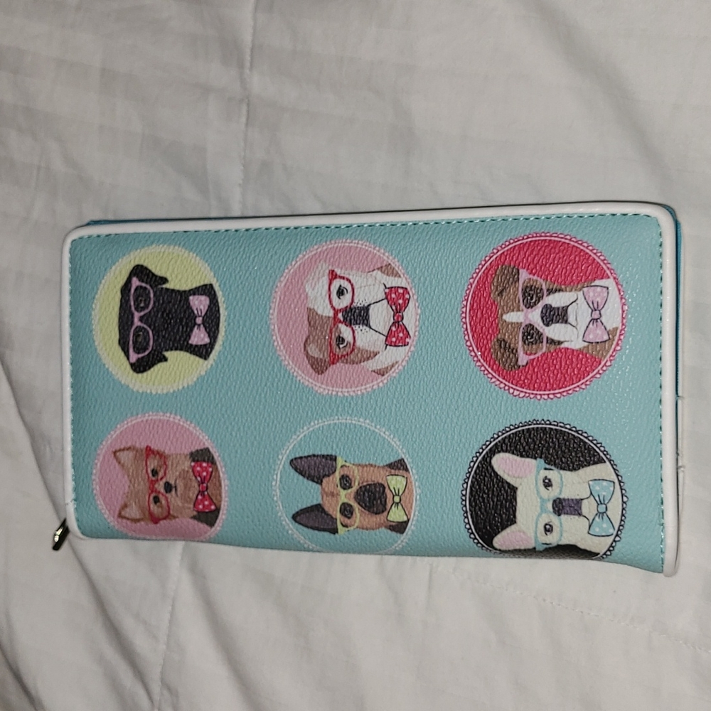 Wonder Molly Unique Colorful Dogs Clutch wallet magnetic clasp